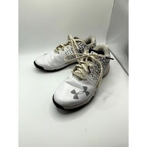 Under Armour Finisher Turf 3022207-101 Womens 5.5 Sneaker White Lacrosse Cleats